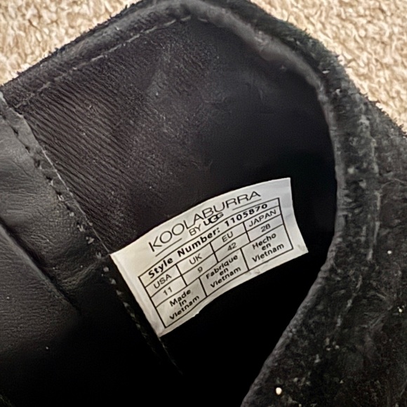 Koolaburra by UGG Ortholite Amalea Black Suede Heeled Ankle Booties - Picture 7 of 9